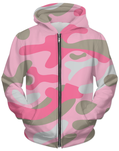 Dark Pink Camo Hoodie